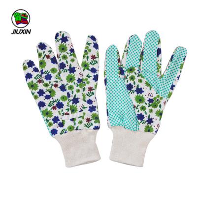 China Garden Anti-Slip Long Used Cotton Drill Gloves Widely Used for sale