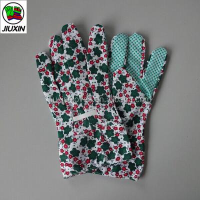 China Anti-Slip Kids Drill Cotton Garden Gloves for sale