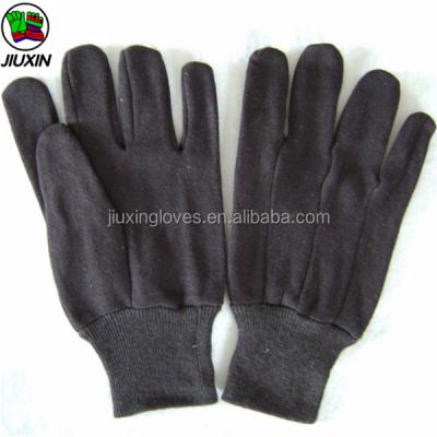 China Brown Jersey Industrial Work Anti-Slip Gloves for sale