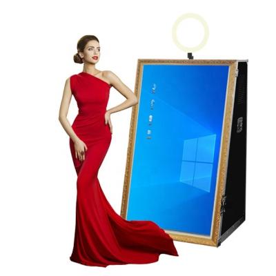 China 55/65 inch wedding touch screen kiosk selfie mirror kiosk machine magic mirror photobooth SDK for sale