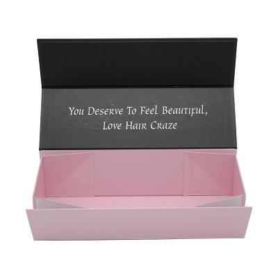 China Recyclable Wholesale Custom Hair Rose Logo Gift Boxes Magnet Packaging Boxes for sale