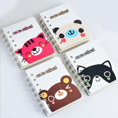 China Mini Cute cartoon animal cat notebook/note design your personal spiral notebook printing for sale