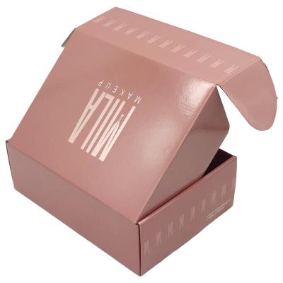 China Recyclable eco-friendly corrugated ad boxes for skin care package cutom luxury high quality jewelry box-Dongguan pink a5 store gift box for sale