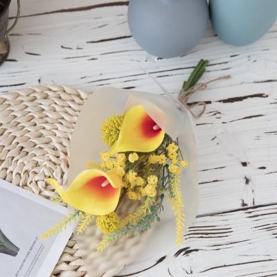 China Events decoration CF01099 factory direct sale artificial calla Lily Thorn Ball Bouquet For Bridal for sale