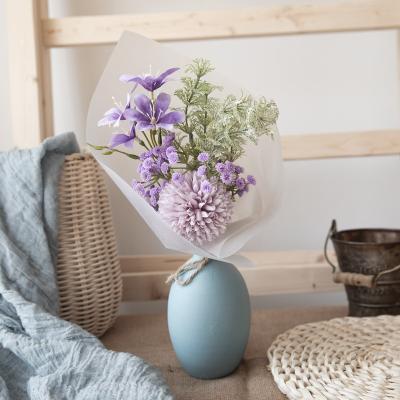 China CF01110 Factory direct sale artificial flower bouquet ball modern chrysanthemum freesia for flower wall backdrop for sale