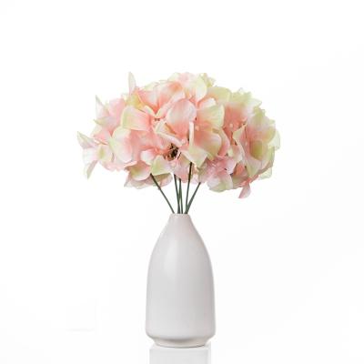 China Ivory and Pink Bulk Silk Hydrangea Centerpieces Hydrangea Artificial Flower Decor Events GF15975-1 for sale