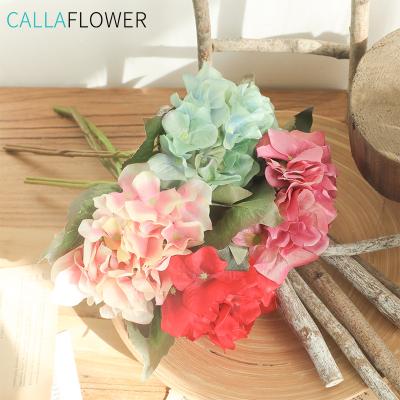 China Modern Hot Selling Artificial Flower MW07353 Silk Hydrangea Handmade Artificial Flower For Wedding Decoration for sale