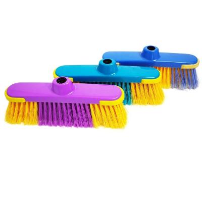 China Household Cleaning Pp+Pet+Tpr Factory Direct Sales Easy Supplier Plastic Broom Brush Household Cleaning Soft Plastic Broom for sale