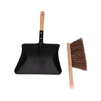 China Eco-friendly Heavy Duty Heavy Duty Industrial Cleaning Plastic Dustpan Metal Broom Cleaning Handy Dustpan Iron and Broom Combo Dustpan Set for sale