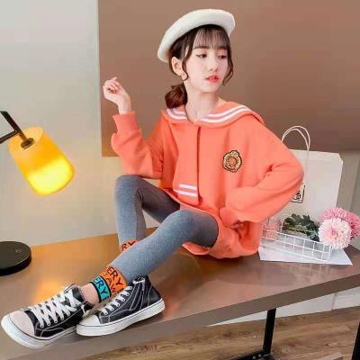 China Sports Roll Up 2022 New Arrivals Idea Kids Girl's Fleece Sports Suit Casual Hoodie Long Sleeve Pants Baby Hot Suit With Custom Design for sale