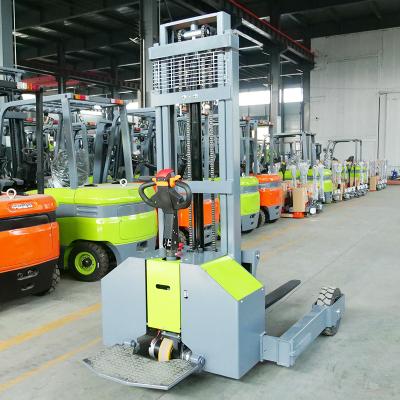 China Building Material Stores Sharefer 1200KG 1500KG Stacker Battery Powered Electric Loading Price Full With Lifting Height 1.6m 3m for sale