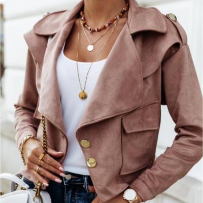 China 2021 High Quality Jacket Women Solid Color New Arrival Button Coats Breathable Formal Jackets for sale