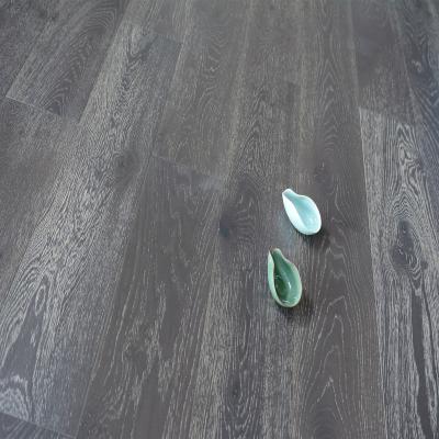 China Industrial Smoked Oak Gray Colors Flooring Wood Engineered Wide Planks for sale