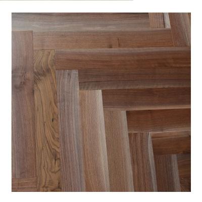 China Herringbone Style Engineered Walnut Wood Flooring Classic Exterior Flat Finish Farmhouse Dark Color Flooring Decor UV for sale