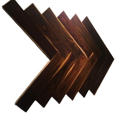 China Santos Rosewood Solid Wood Top Farmhouse Santos Rosewood Solid Wood Top 3mm Timber Parquet Bedroom Flooring Herringbone Decor Engineered Flooring for sale