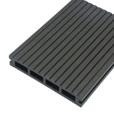 China Modern Customized Length Black Color WPC Flooring Decking 25mm Thickness for sale