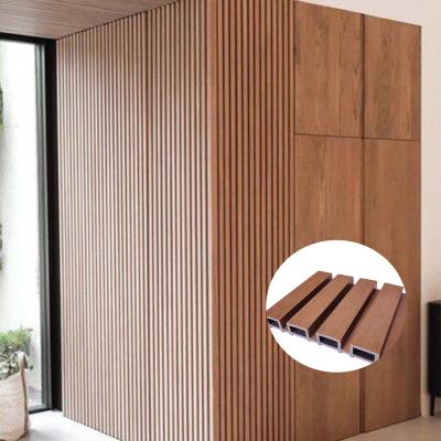 China Modern eco-friendly waterproof WPC wall panel for exterior decoration for sale