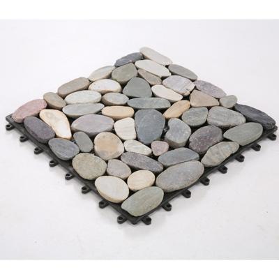 China DIY Modern Interlocking WPC Stone Tiles Exterior Floor Deck for sale