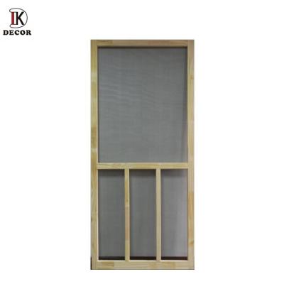 China High Quality Unfinished Solid Pine Wood Magnetic Screen Screen Doors for sale