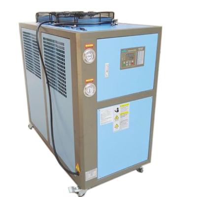 China High Efficient Copper Tube Covered Aluminum Fins Dongguan Water Chiller 4ton Industrial Small Air Cooled Chiller Unit for sale