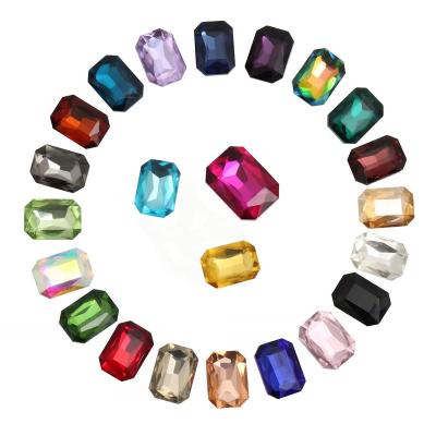 China Wholesale Pointback Octagon Fancy Stone Glass Loose Accessories Rhinestones Jewelry Nail DIY Rhinestones For Garment for sale