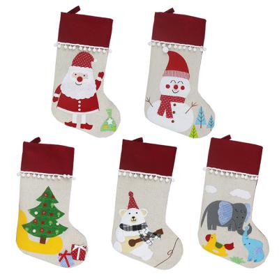 China Christmas Decoration Supplies New Christmas Socks Gift Bag Kids Christmas Socks Pendant for sale