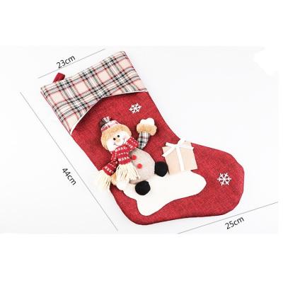 China Christmas decoration supplies Christmas stockings snowman elk Christmas socks for Christmas decoration for sale