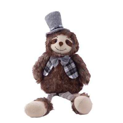 China All Wholesale Handmade Brown Sitting Decoration Stuffed Polyester Crafts Sloth Festival And Animals Series Sloth for sale