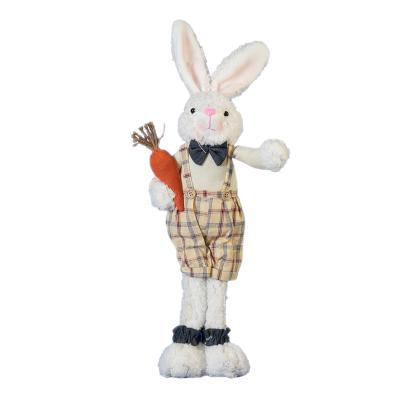 China All Easter Bunny Plaid Rabbit Plush Toy Home Dolls Decoration Craft Spring Easter Figurine Gnome Animal for sale