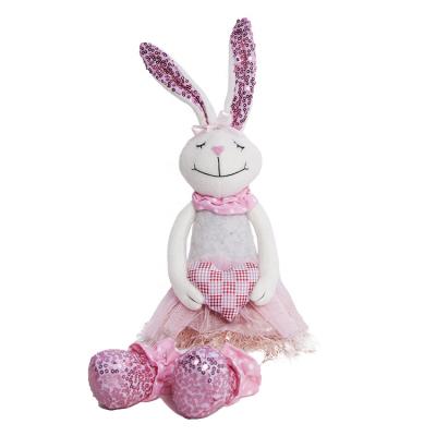 China All Pink Sitting Rabbit Bunny Decorations Bunny Decorations Handmade Craft Easter Bunny Decorations for sale