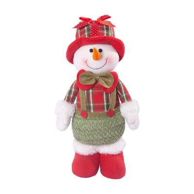 China Chinese Hot Sale Indoor Green Polyester Christmas DIY Snowman Dolls Home Decorations Party Ornaments Snowman for sale