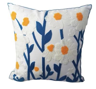 China All Day Festival Decor Decor 41x41cm Tile Flower Print Cushion for sale