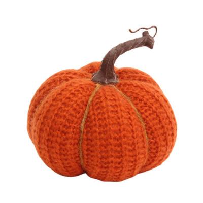 China Wholesale Nordic Halloween Knitted Cute Pumpkin Ornaments for sale