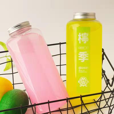 China Beverage Fashion Clear Clear PET Orange Empty Plastic Disposable Juice 500ml Disposable Drinking Water Bottle for sale