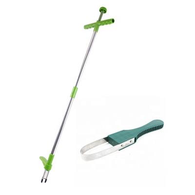 China Aluminum Tube +PP 2021 2 in 1 New Patio Garden Stand Up Hand Gear Weeder Long Handled Hand Tools for sale