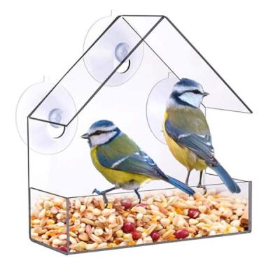 China Garden Window Bird Feeder With Suction Cup , Acrylic Bird Feeder GA1992 for sale