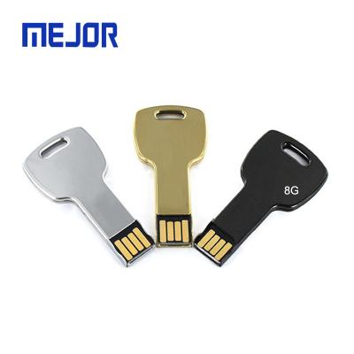 China Free logo branding Silver Metallic Whole keys 4G memory stick chiave flash pen drive Clave 8G metal USB Key for sale