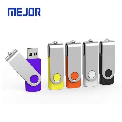 China 2 sides logo printing 4G/8Gb/16Gb/32Gb/64G swivel Usb memory 2G Free Sample flash disk 2.0 twister Pen drive for sale