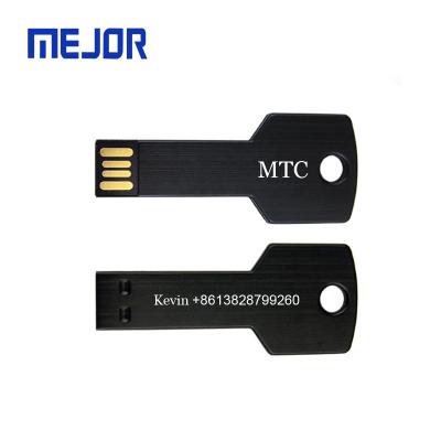 China 2 sides logo branding Free Laser nyckel Pen drive 8g alloy 2.0 keys 16gb flash memory chiave 4GB whole metal USB Key for sale