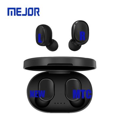 China Round AirPlay Mini Earphone A6s Black Smart Speaker TWS Earbuds E6S Twins Wireless Earphone for sale