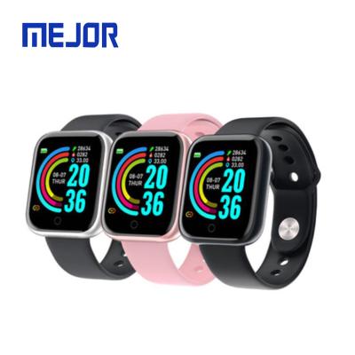 China D20 Touch Screen Tooth Phone Strap Y68 Silicone Sports Wrist Band Healthy Blue Rubber Smart Bracelet 116P for sale