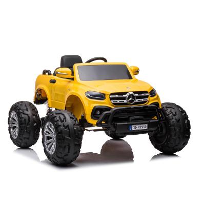 China Ride On Toy License 12V Wholesale Ride On Car Battery Operated Children Baby Kids Electric Monster Truck for sale