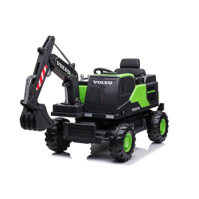 China Ride on Toy Wholesale Licensed Volvo Wheeled Digger Rechargeable Children Excavator Ride on Digger for sale