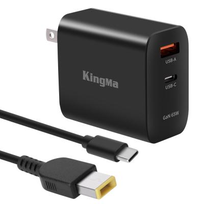 China Laptop KingMa 65W GaN PD Fast Charging Lenovo Power Bank 11*4.5mm Connect Cable For Lenovo Laptop for sale