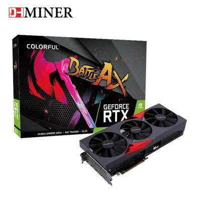 China 100% Brand New 8nm 8nm Workstation GeForce RTX 3090 Ti Battle Ax 10752 Cores 1860Mhz 21Gbps 24GB Cheap 3090 RTX Graphics Card for sale