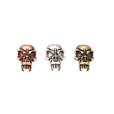 China Beads For Jewelry Making Mestylish Wholesale Skull Bead For Jewelry Making 6mm Hole DIY Copper Spacer Beads Fit Bracelet Jewelry Accessories for sale