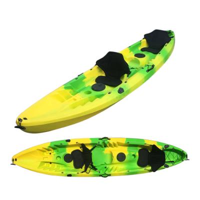 China Wholesale HDPE Competitive Price Plastic Kayak 2 Person Sit In Pedal Drive Boat Canoe With Accessories for sale