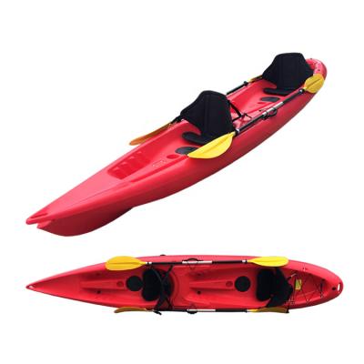 China Chinese HDPE Manufacturers Customized 2 Person Plastic Travel Sit In Inside 12ft Ocean Canoe Boat Kayak For Sale for sale