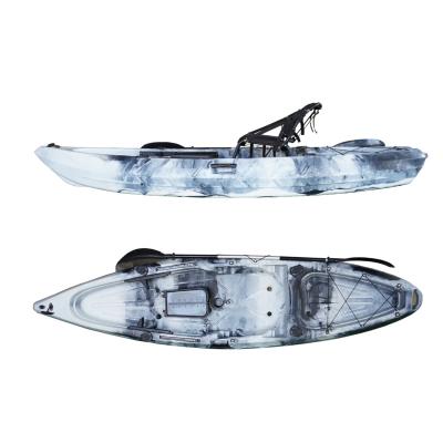 China HDPE 1 Person Sit On Kayak Plastic Fin Pedal Drive Fishing Kayaks With Boat Accessories for sale