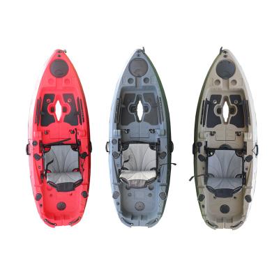 China HDPE canoe/kayak wholesale waterplay crafts hard plastic rowing boat fishing pedal drive kajak with accessories for sale